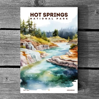 Hot Springs National Park Poster, Travel Art, Office Poster, Home Decor | S8 - image3